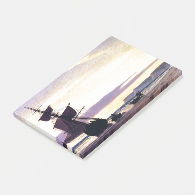 Clipper Ship Beach Sunset Bradford Post It Notes Post-it Klebezettel (angewinkelt)