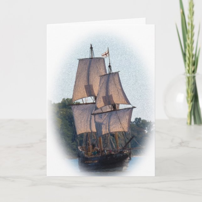 Clipper Ship Birthday Karte (Vorderseite)