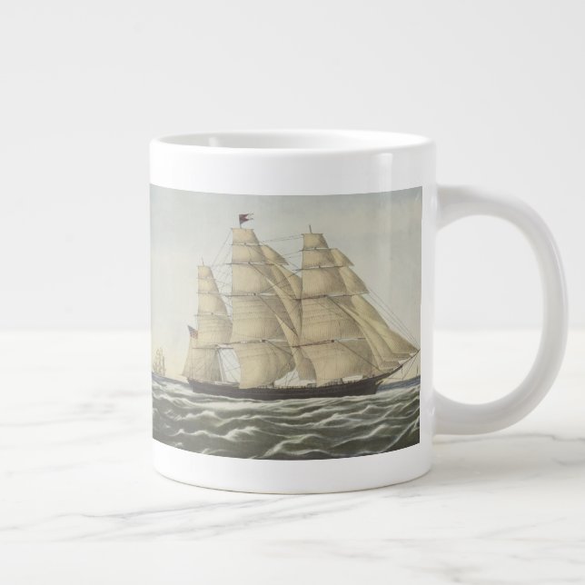 Clipper Ship, Flying Cloud Jumbo-Tasse (Rechts)