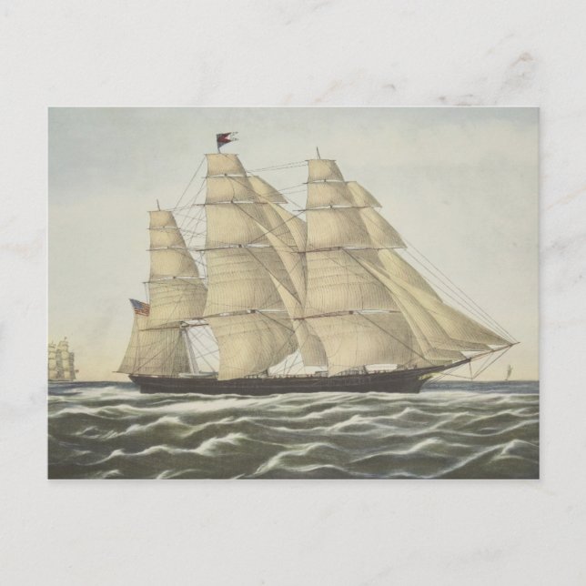 Clipper Ship, Flying Cloud Postkarte (Vorderseite)