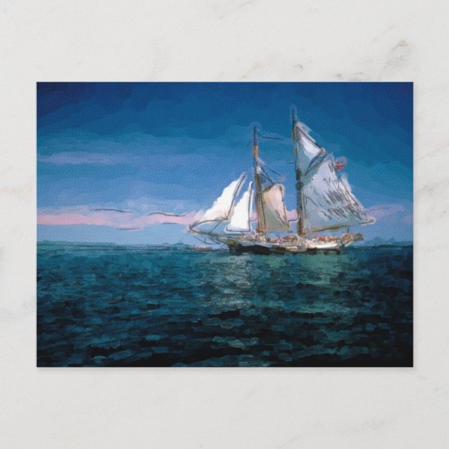 Clipper Ship Postkarte (Vorderseite)