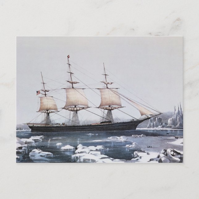 Clipper Ship "Red Jacket" Postkarte (Vorderseite)