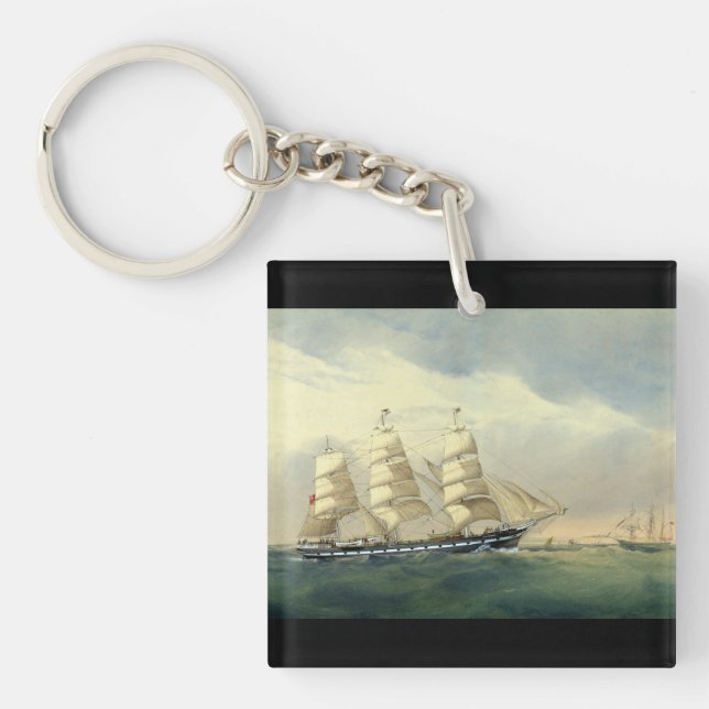 Clipper Ship The Helen Pembroke 1870 Schlüsselanhänger (Vorderseite)
