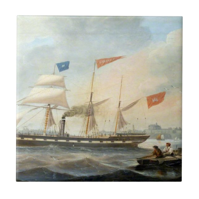 Clipper Ship the Marshall 1847 Fliese (Vorderseite)