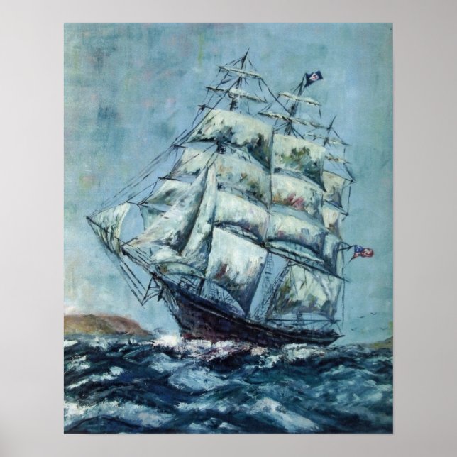 Clipper Ship Western Shore Poster (Vorne)