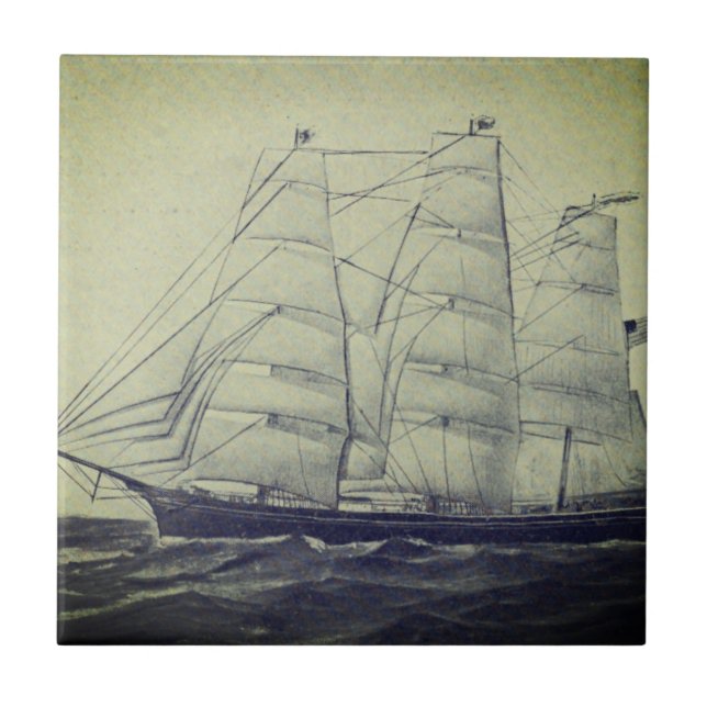 Clipper Ship Young America 1853 Fliese (Vorderseite)