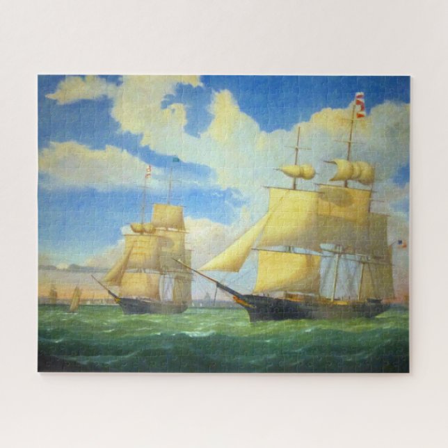 Clipper Ships Fitz Henry Lane 1853 Puzzle (Horizontal)