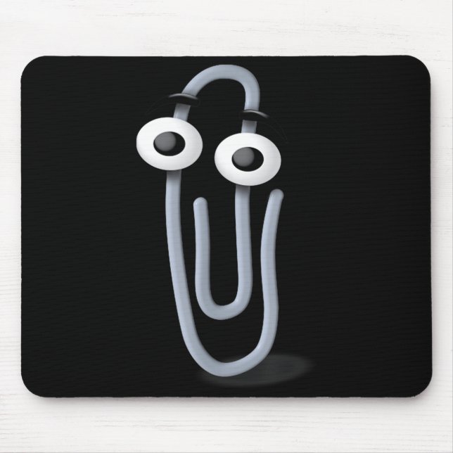 Clippy Büroklammer Lustiges Meme-Seitennotiz  Mousepad (Vorne)