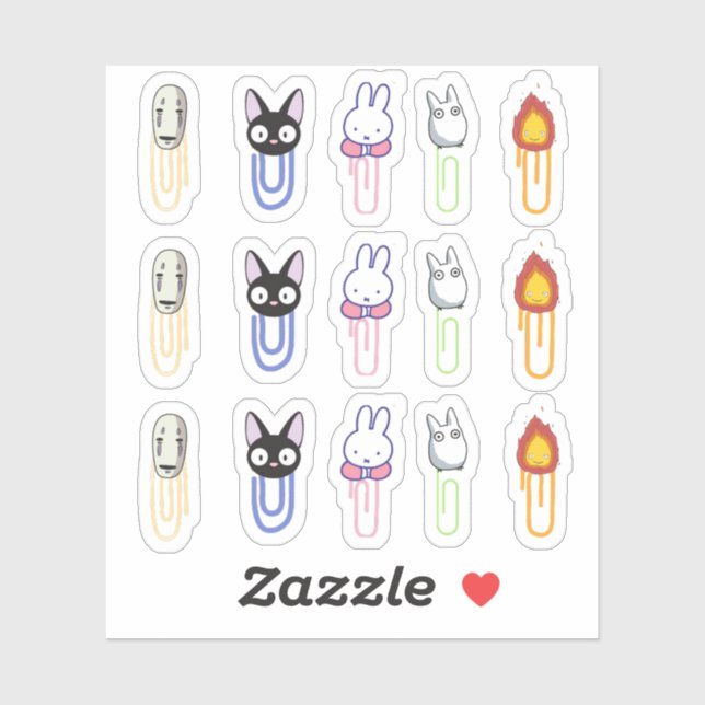 Clips anime and japanese cartoons aufkleber (Blatt)