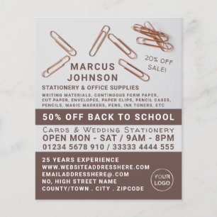 Clips, Büromaterial, Büromaterial, Stationer Flyer