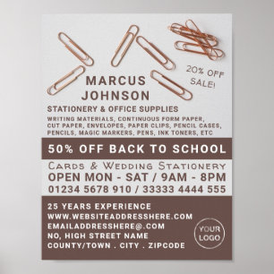 Clips, Büromaterial, Büromaterial, Stationer Poster