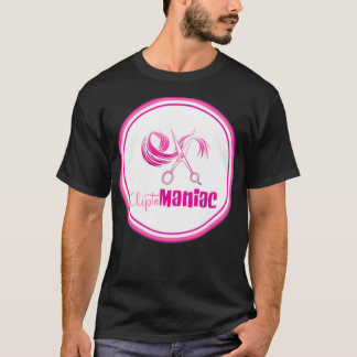 CliptoMANIAC rosa auf schwarz T-Shirt