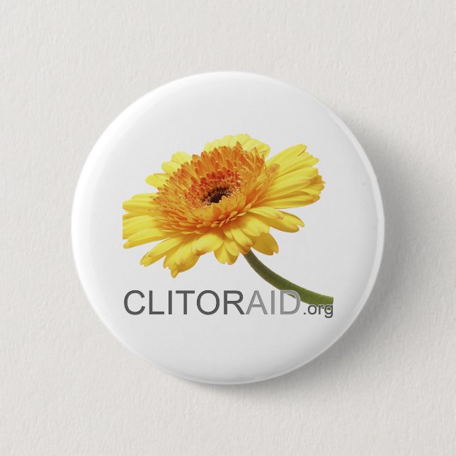 Clitoraid.org Button (Vorderseite)
