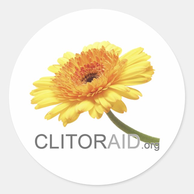 Clitoraid.org Runder Aufkleber (Vorderseite)