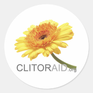 Clitoraid.org Runder Aufkleber