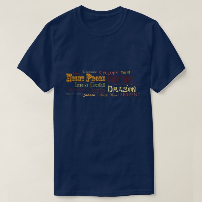 Clive Cussler-Fan T-Shirt (Design vorne)