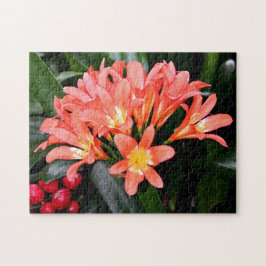 Clivia-Blume in Blüte Puzzle