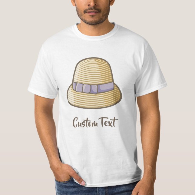 Cloche Hat Beige T-Shirt (Vorderseite)