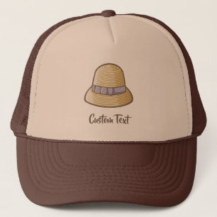 Cloche Hat Beige Truckerkappe