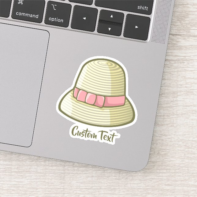 Cloche Hat Yellow Aufkleber (Detail)