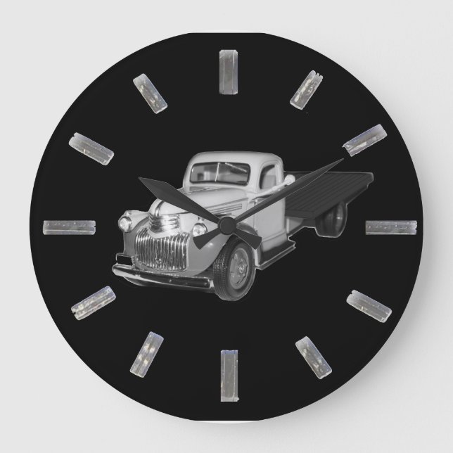 Clock, 1941 - 1942 Chevrolet-LKW, Chev, Chevy Große Wanduhr (Vorderseite)