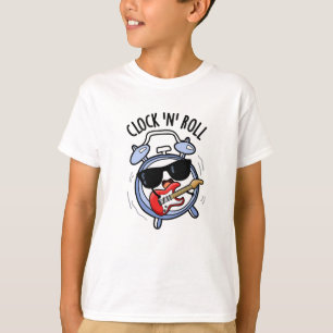 Clock and Roll Funny Rock Puff T-Shirt