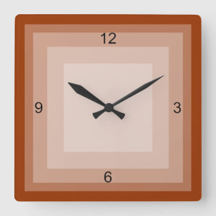 Clock - Concentric Squares Quadratische Wanduhr