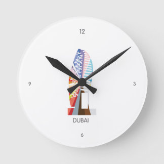 Clock - Dubai Runde Wanduhr