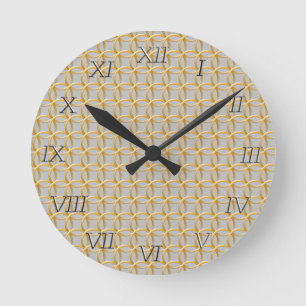 Clock - Golden Chain Mail Links Runde Wanduhr