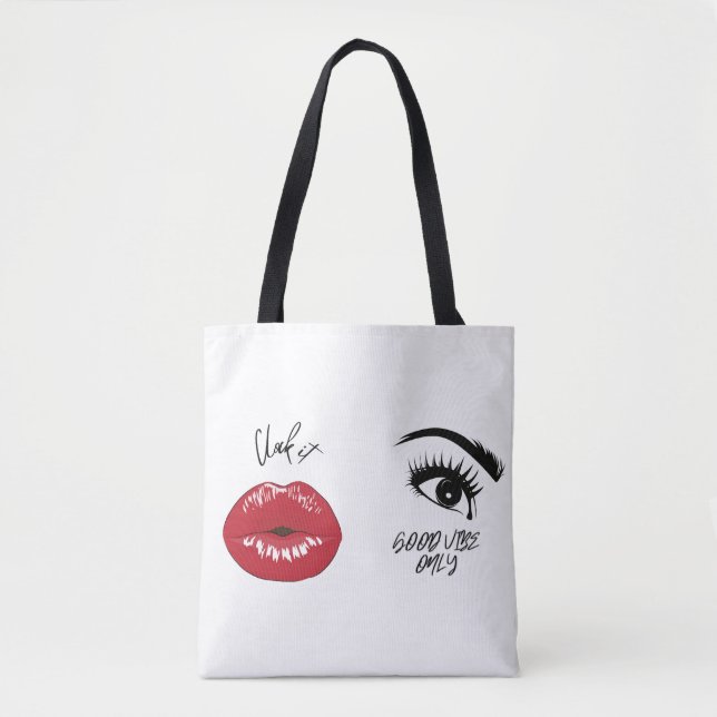 Clock It & Good Vibes Chic-Tasche (Vorderseite)