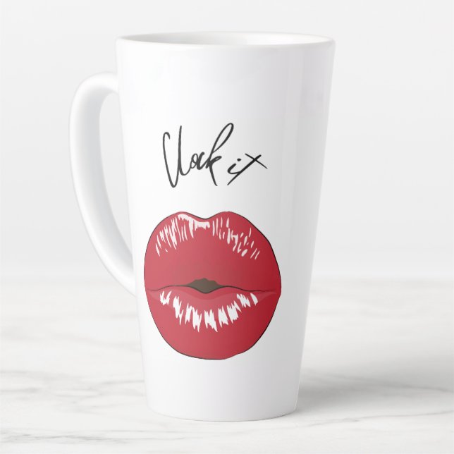 Clock It Sassy Lips Tasse (Linke Ecke)