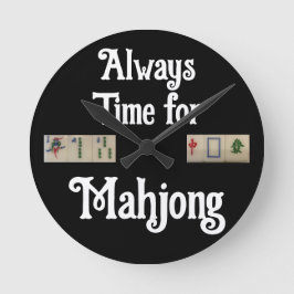 Clock-Mahjong-Fliesen Runde Wanduhr