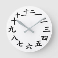 Clock mit chinesischen Zeichen für die Zahlen!