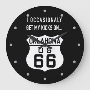 Clock, Oklahoma Route 66 Große Wanduhr