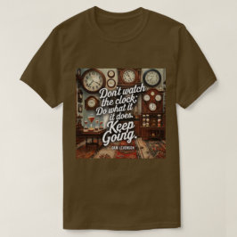 Clock Productivity Quote Brown T - Shirt