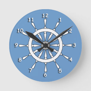 Clock - Ship Helm Runde Wanduhr