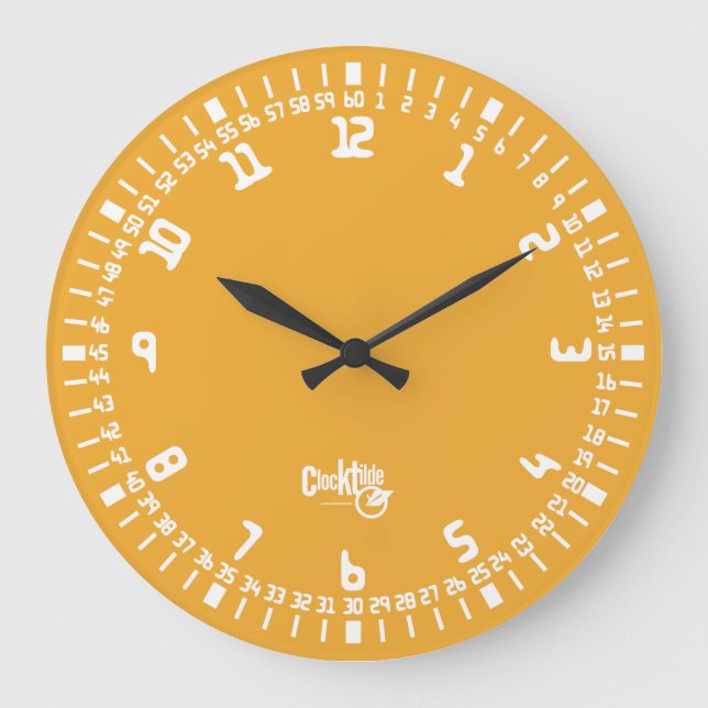 CLOCK TILDE Variation numero 125 S3 Apfel Große Wanduhr (Vorderseite)