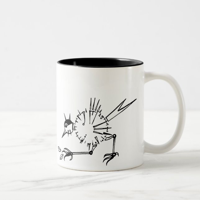 ClockBird Zweifarbige Tasse (Rechts)