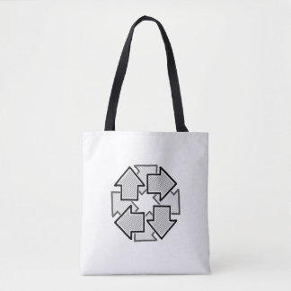 Clockwise Arrows Minimal Geometric White Variant 1
