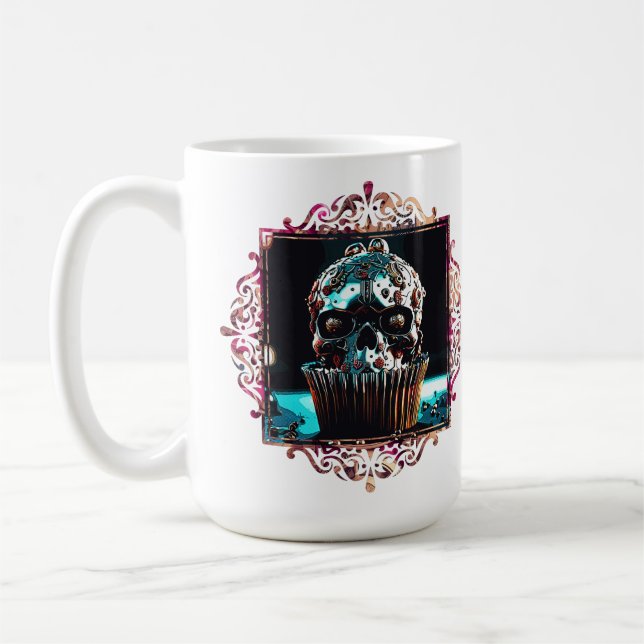 Clockwork Skull Cupcake Kaffeetasse (Links)