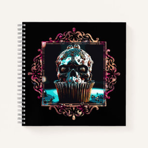 Clockwork Skull Cupcake Notizbuch