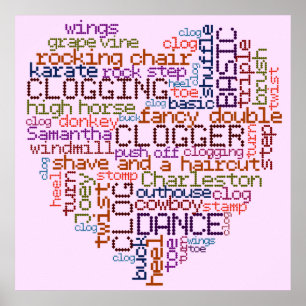 Clogger Clogging Word Art Poster
