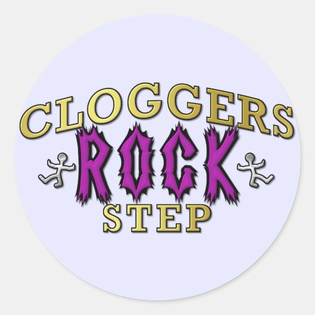 Cloggers Rock Step Clogging Dance Runder Aufkleber (Vorderseite)