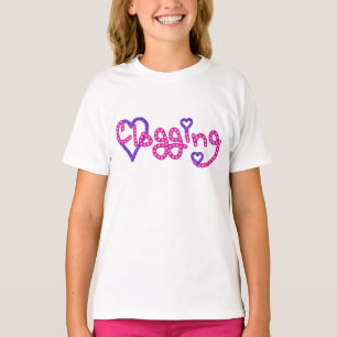 Clogging Dancers Liebe Stars Herz rosa T-Shirt