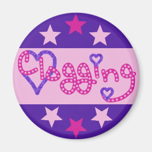 Clogging Liebe Stars Herz rosa Magnet