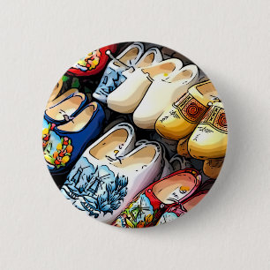 Clogs, Amsterdam, Niederlande - Abzeichen Button