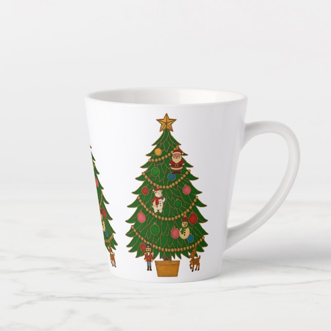 Cloisonne Art Christmas Tree Character Ornaments Milchtasse (Rechts)