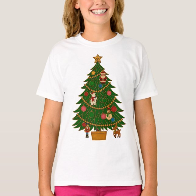 Cloisonne Art Christmas Tree Character Ornaments T-Shirt (Vorderseite)