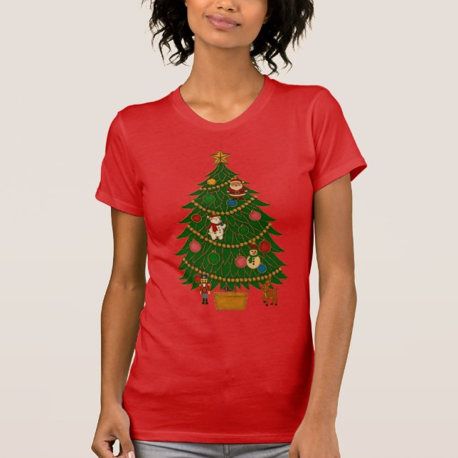 Cloisonne Art Christmas Tree Character Ornaments T-Shirt (Vorderseite)
