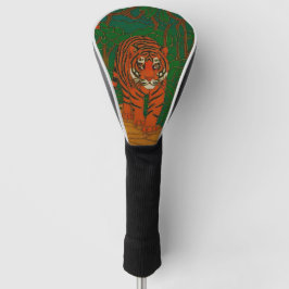 Cloisonne Art Tiger on the Jungle Path Golf Headcover